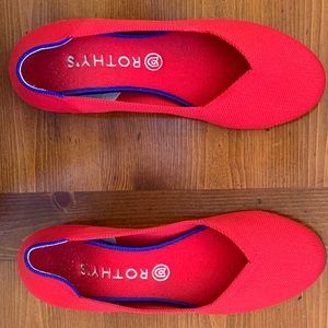 Rothy’s Cherry Red “the flat” Size 10.5